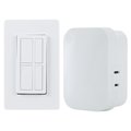Ge GE mySelectSmart Lighting Control, WIreless Remote with Dimming, 1 Polarized Outlet, Indoor 37781